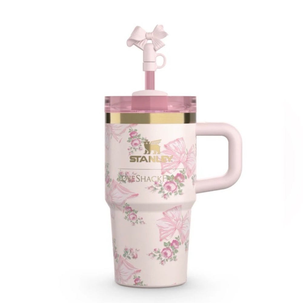 The Stanley X LoveShackFancy Holiday Quencher | 20 OZ - Rosa Beaux Pink